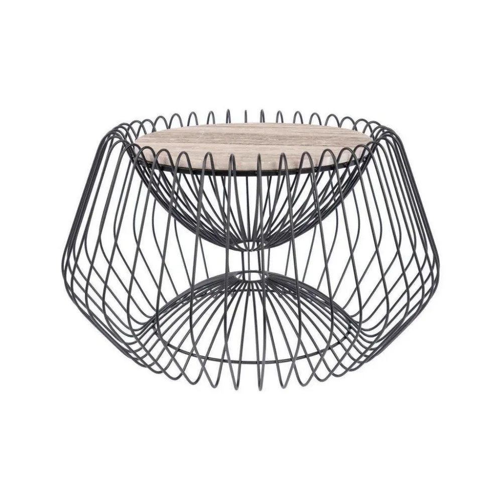 Beistelltisch Cdnne-Brw Metall, Stein 60/60/35 cm 