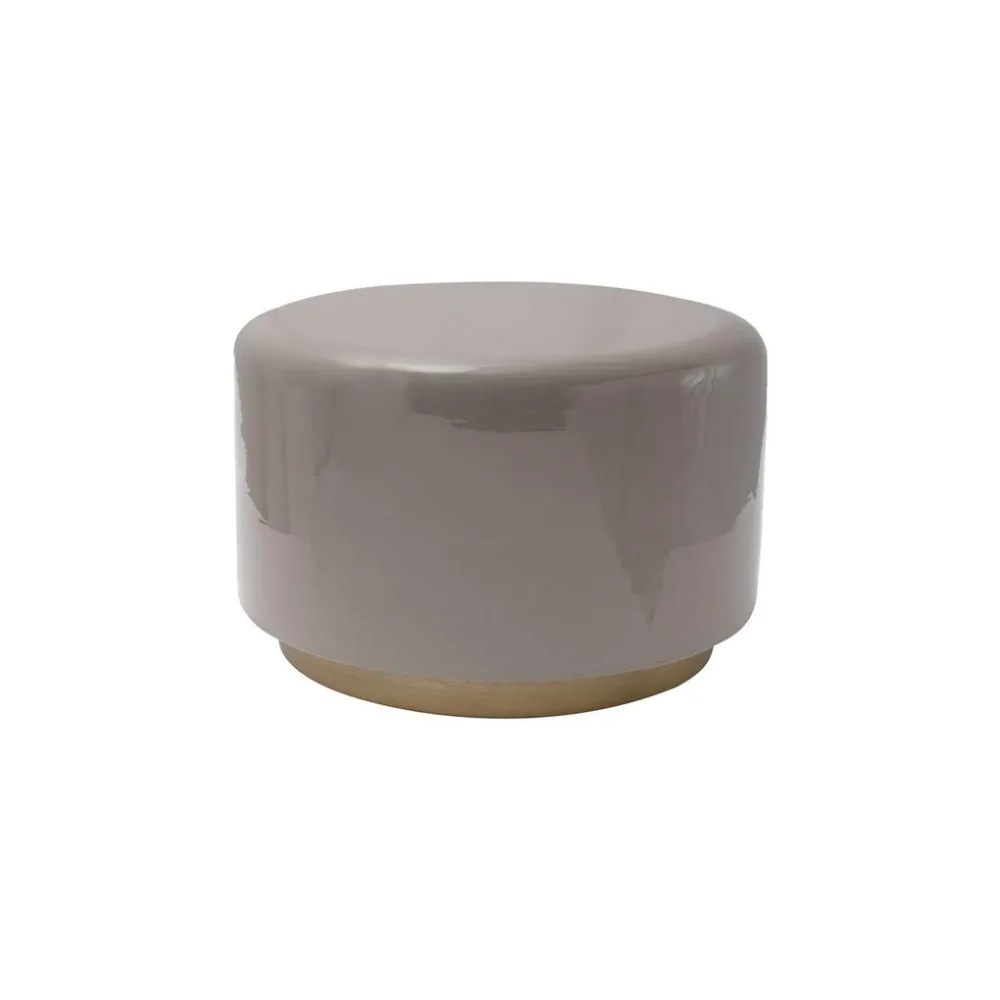 Hocker Artisse 250 Grau, Goldfarben Metall 