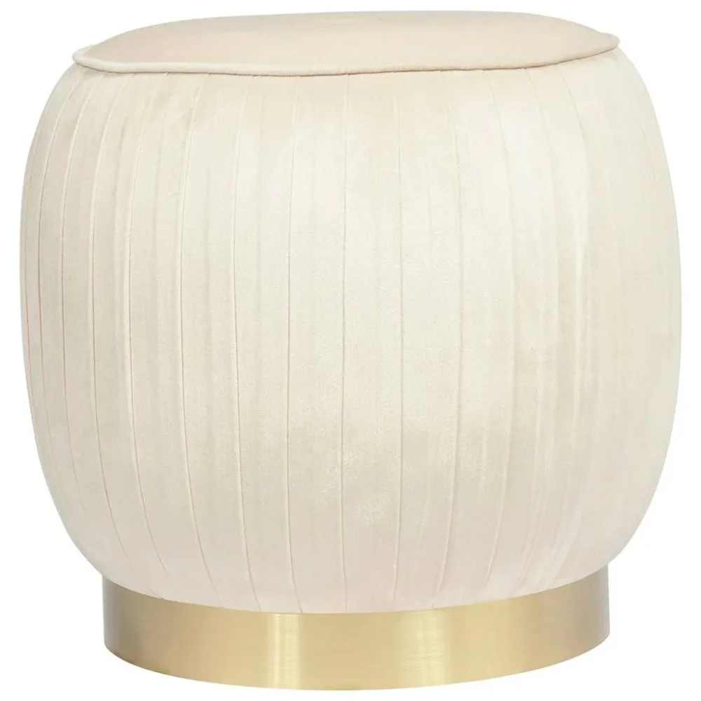 Hocker Lilje 100 Creme Textil 