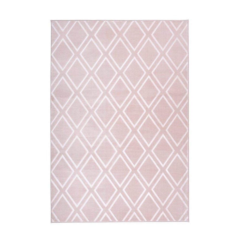 Flachwebeteppich Monroe 300 Rosa 80/150 cm 