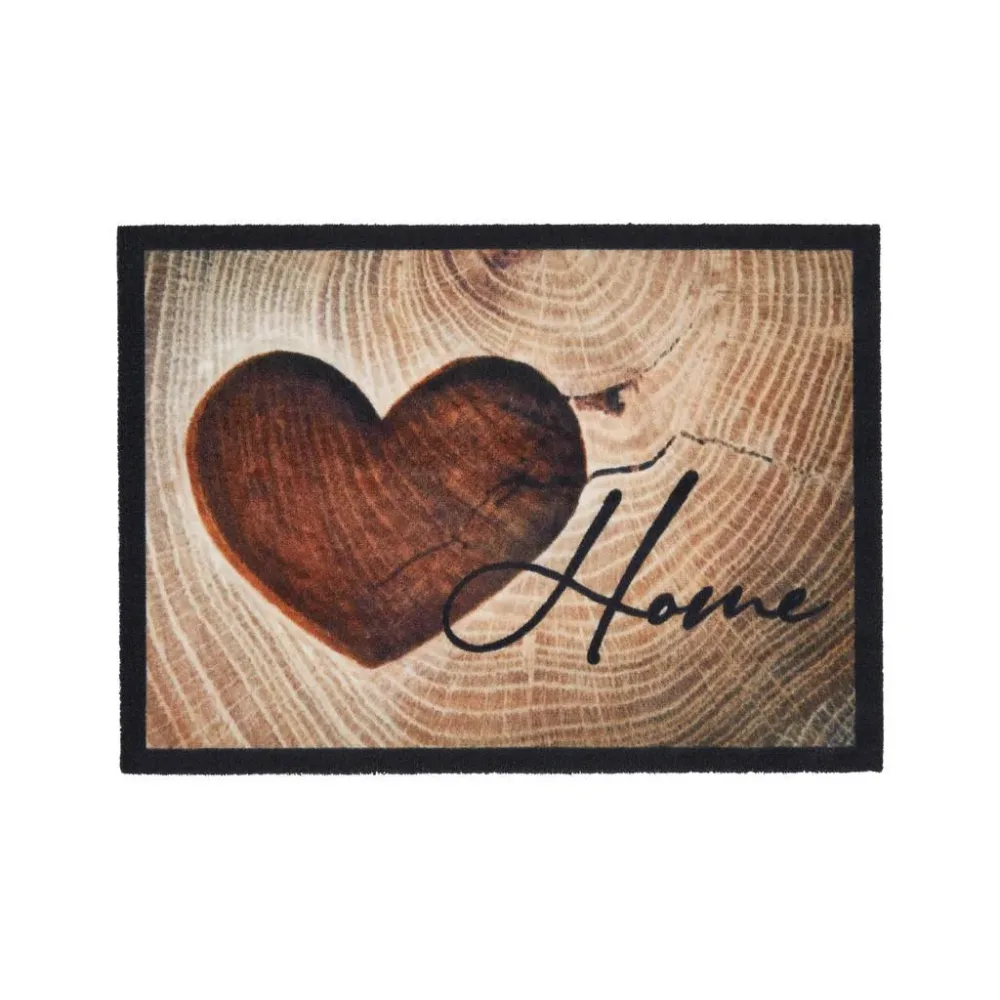 Fussmatte Love Home Wood In Braun Ca. 50x70cm 50/70 cm 