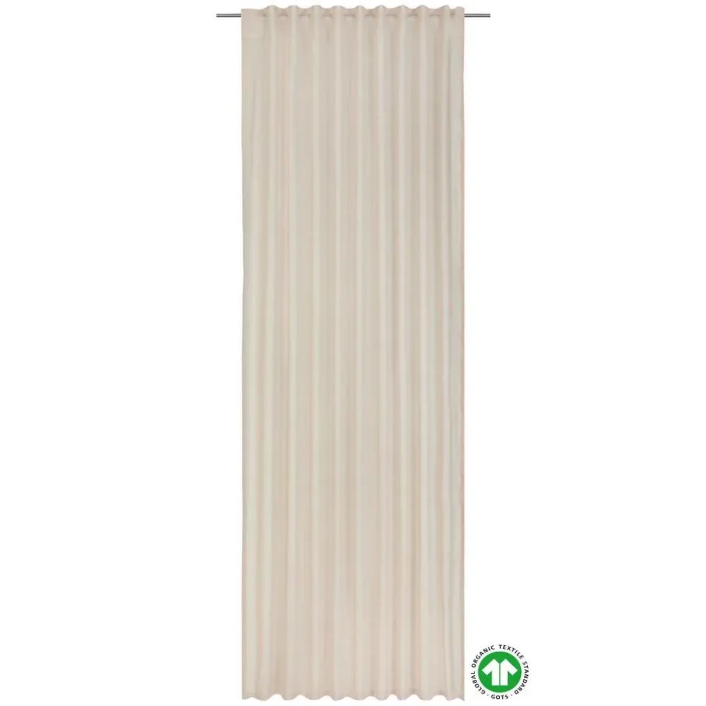 Fertigvorhang Bio-luise 2stk. In Beige Ca. 140x255-267cm halbtransparent 