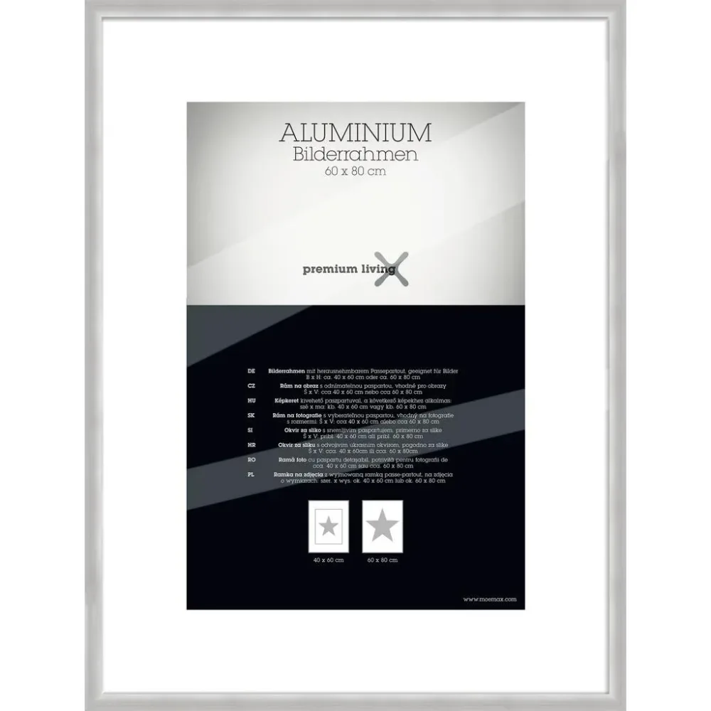 Bilderrahmen Aluminium Ca. 63x83cm 60/80 cm 