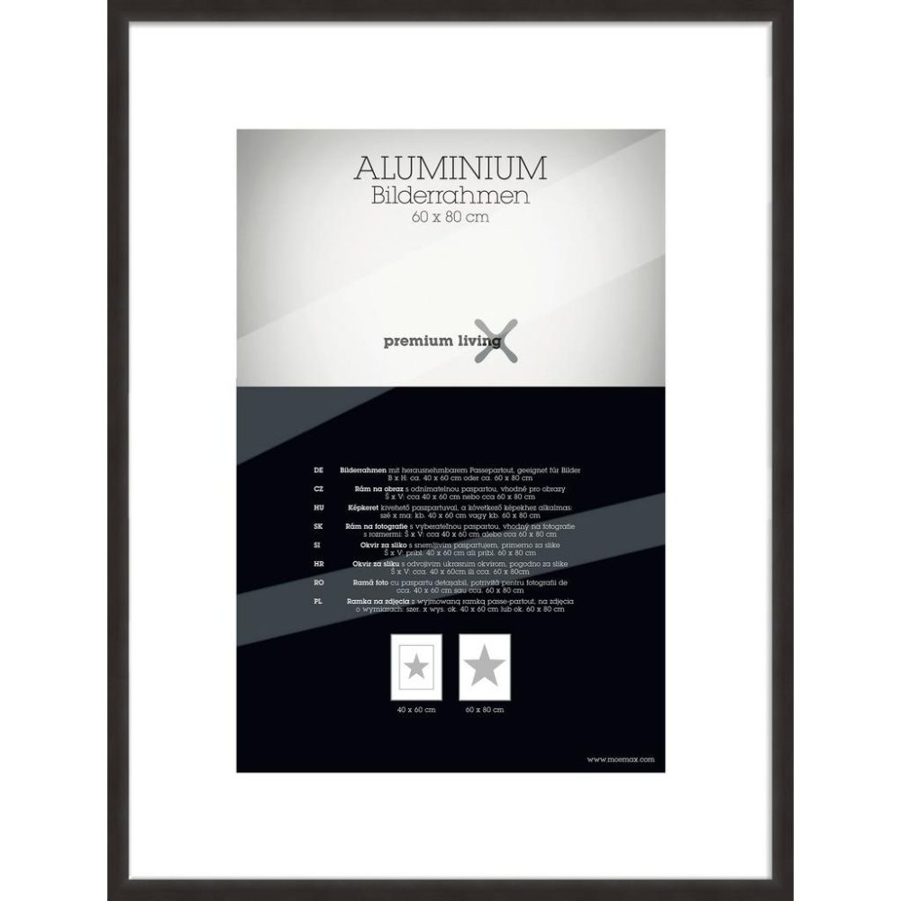 Bilderrahmen Aluminium Ca. 63x83cm 60/80 cm 