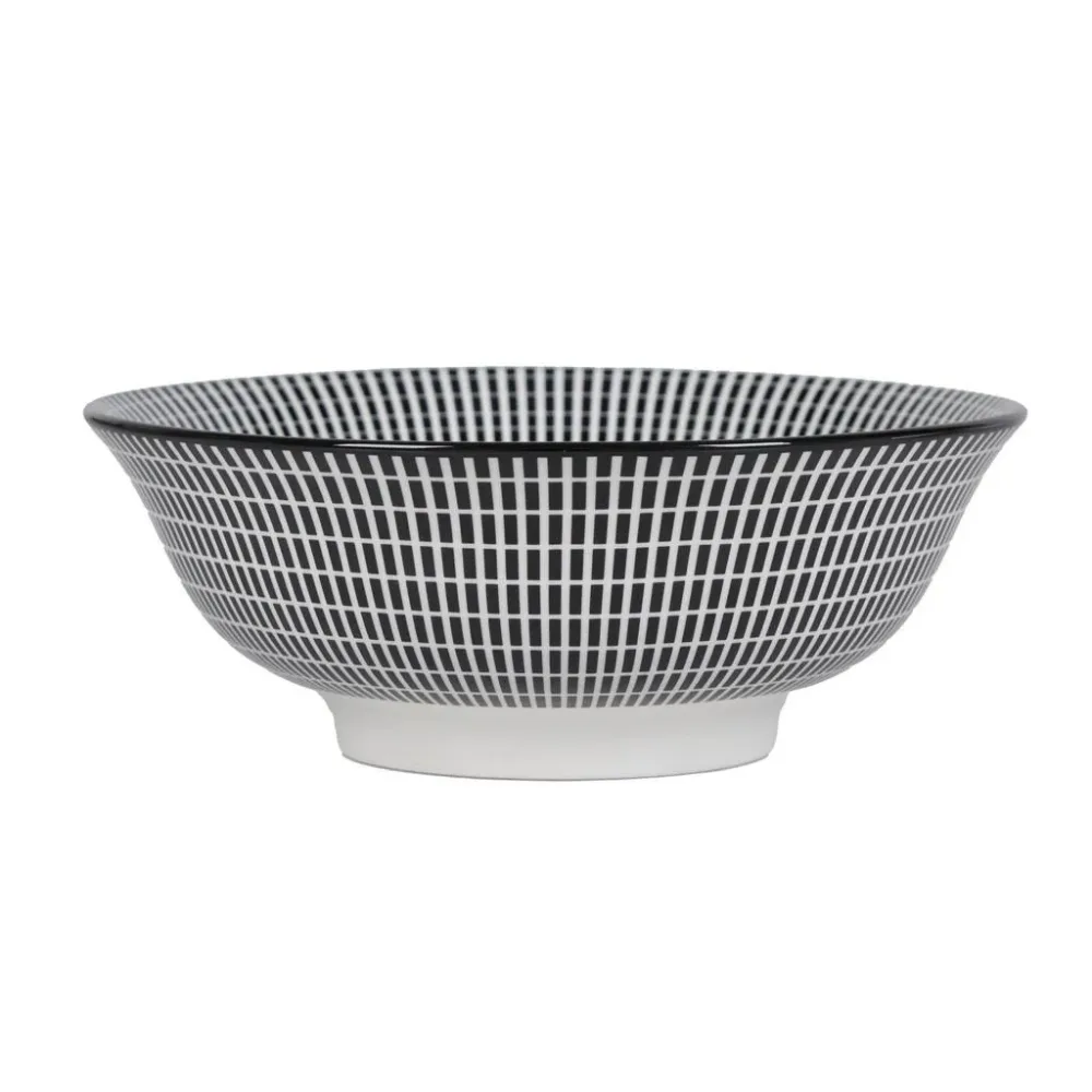 Suppenteller Shiva Schwarz/weiss 21/7,8 cm 
