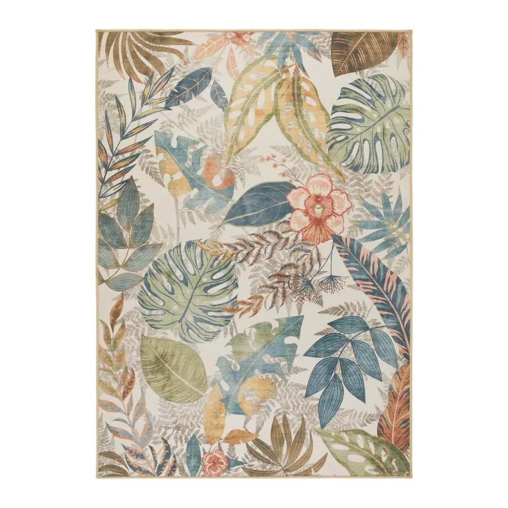 Flachwebeteppich Blätter 1 Multicolor Ca. 120x170cm 120/170 cm 
