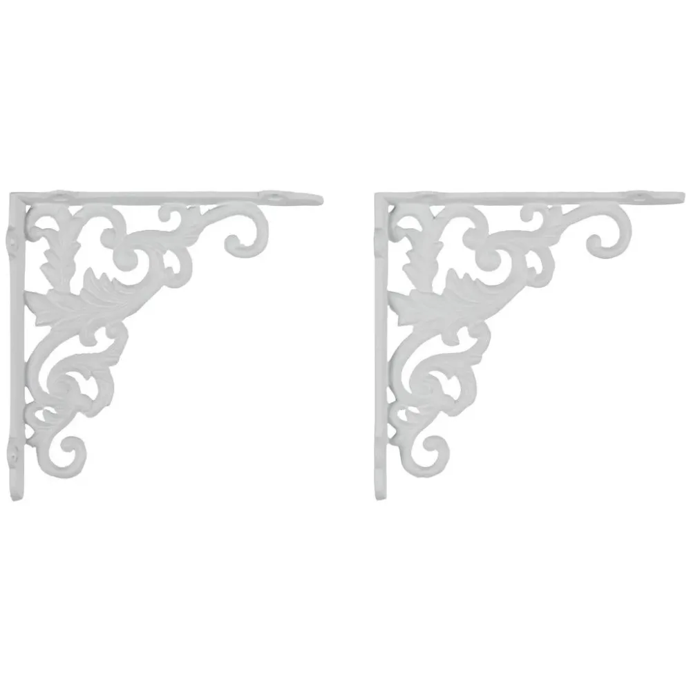 Wandhalter Aus Eisen In Weiss, 2er Set