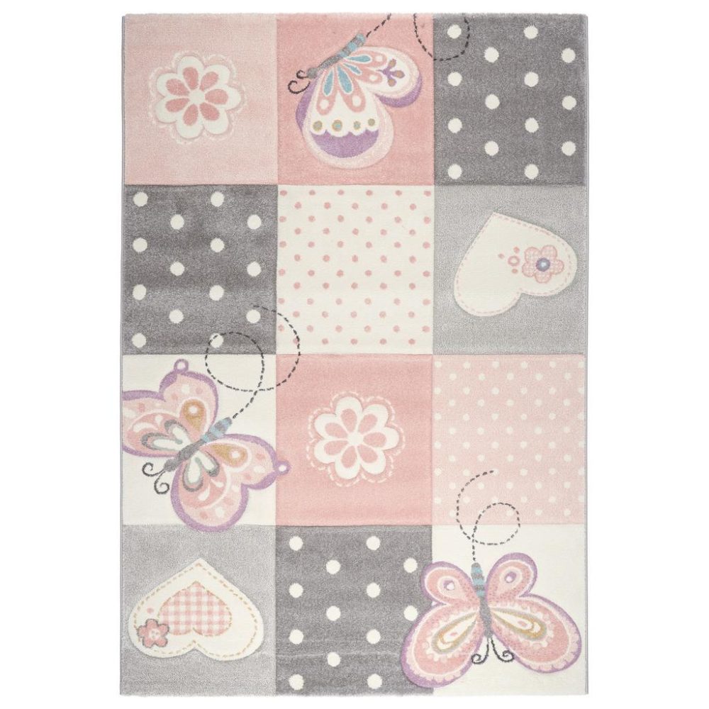 Kinderteppich Butterfly 2 In Rosa Ca. 160x230cm 160/230 cm 