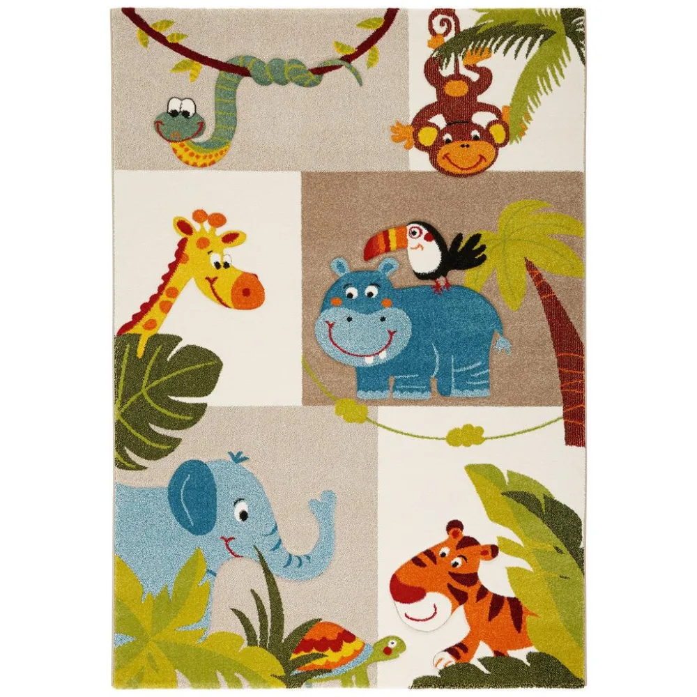 Kinderteppich Jungle In Bunt Ca. 120x170cm 120/170 cm 
