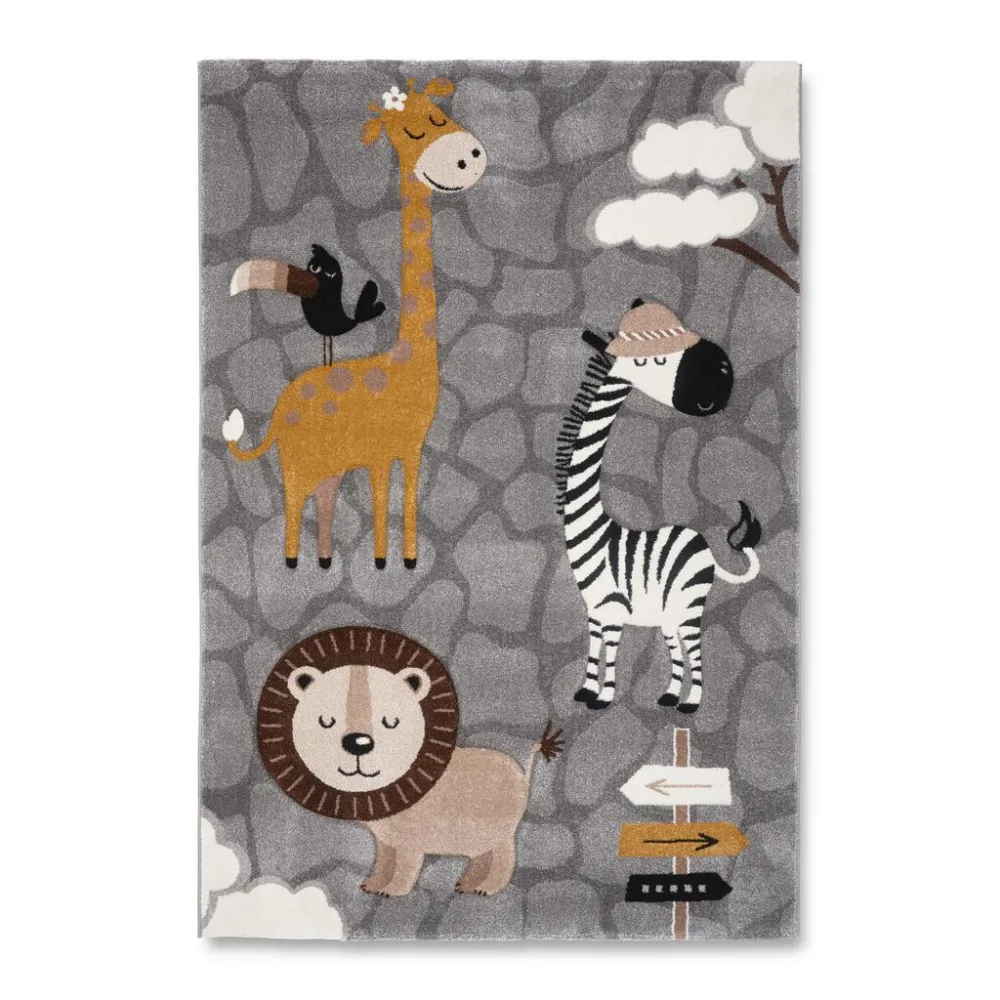 Kinderteppich Zoo 2 In Grau Ca. 160x230cm 160/230 cm 