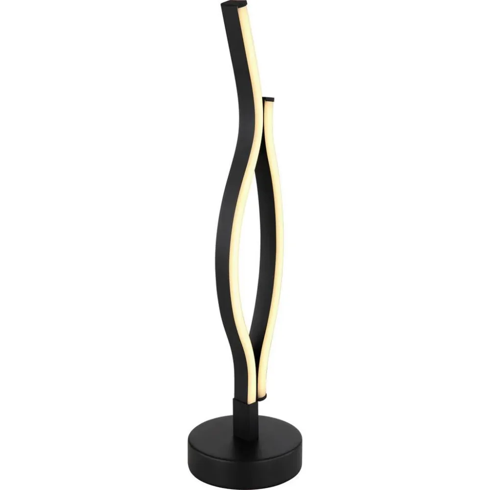 Led-tischleuchte Relo In Opal/schwarz Max. 12 Watt  