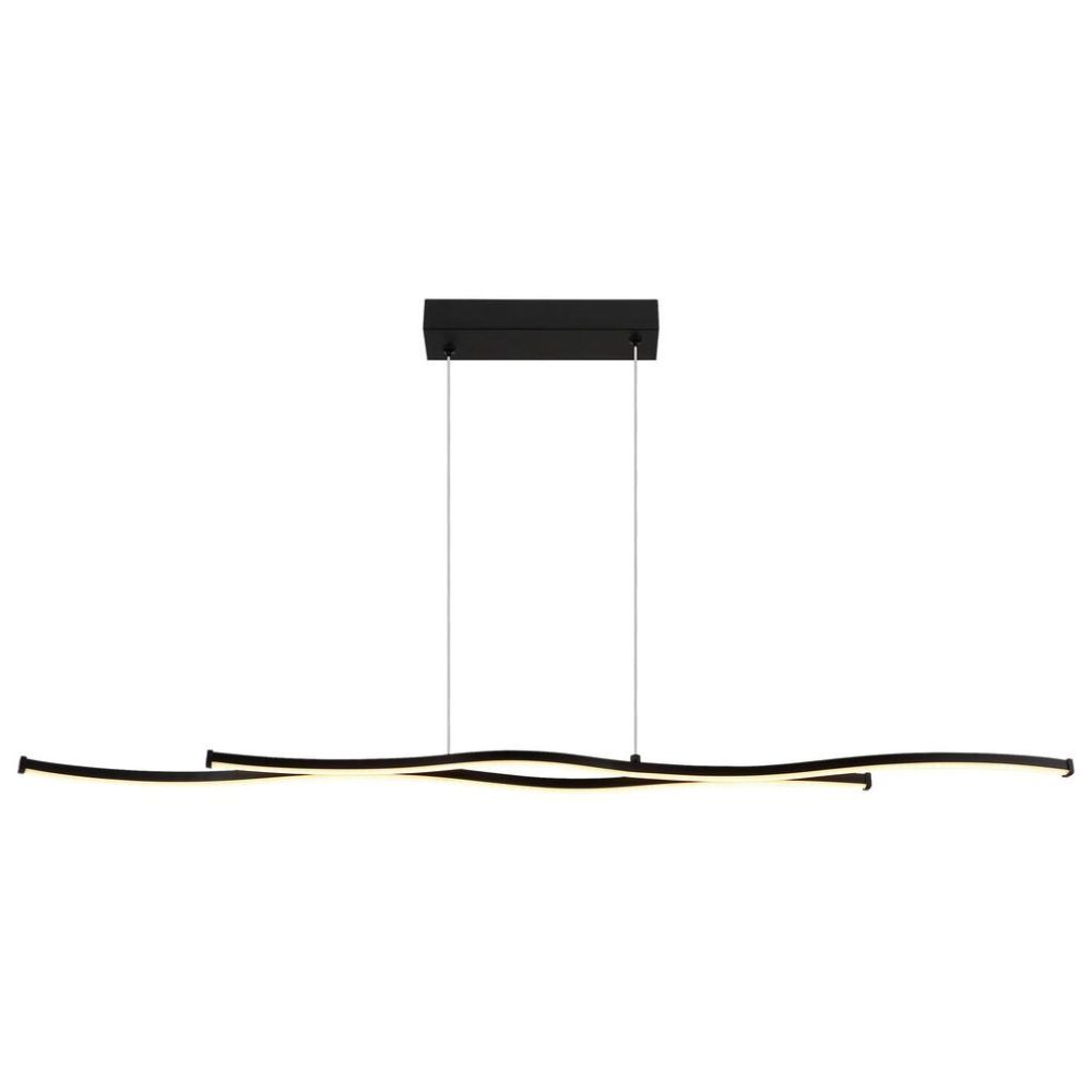 Led-hängeleuchte Loren Opal/schwarz Max. 30 Watt 110,4/8,6/120 cm  