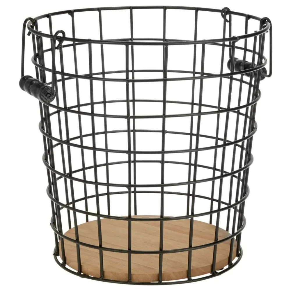 Papierkorb Cage Braun/schwarz