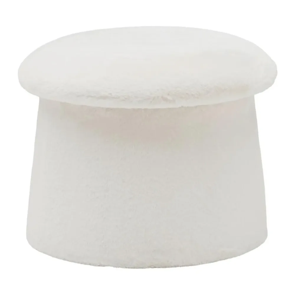 Hocker Fungi -Trend- Taupe Textil, Holzwerkstoff 