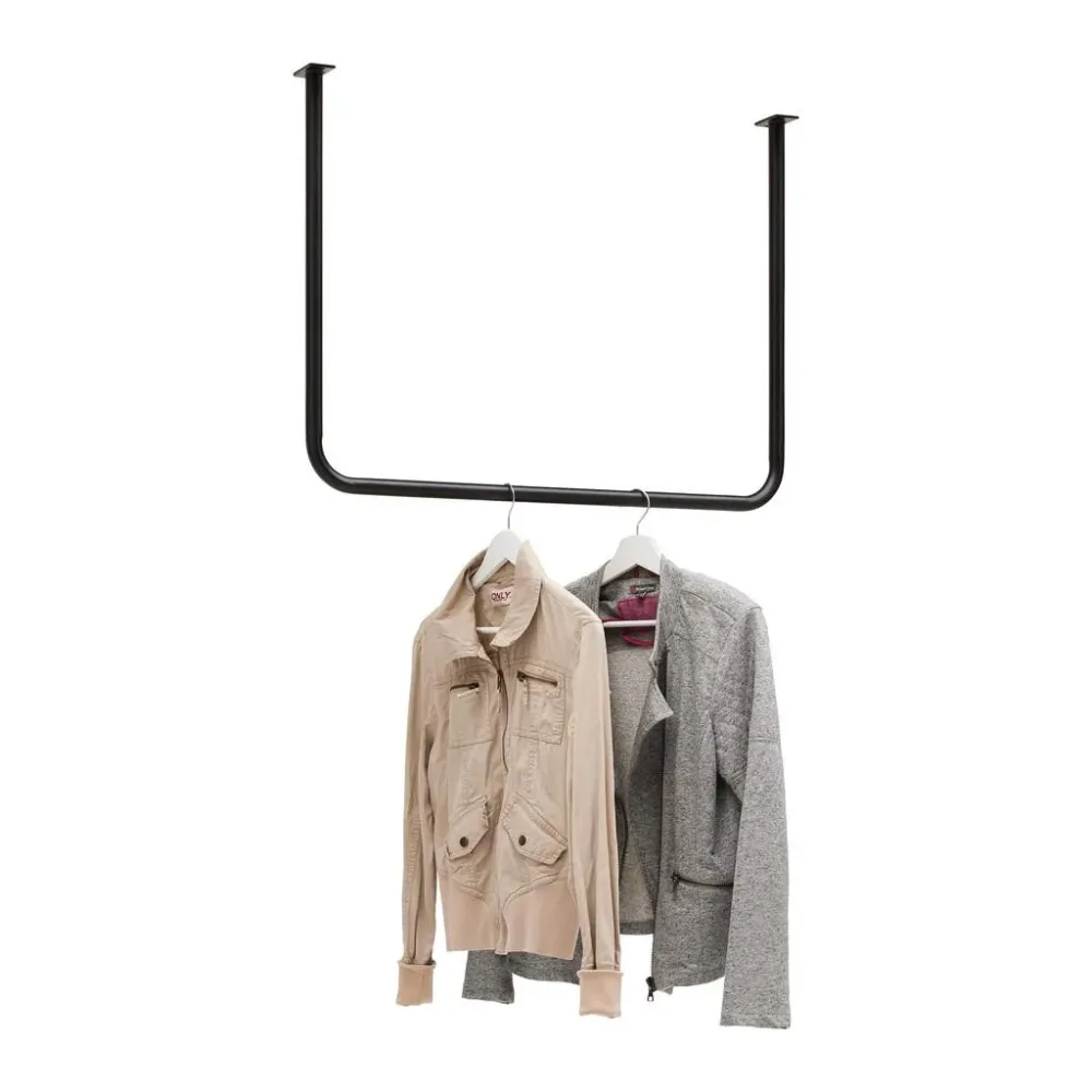 Wandgarderobe Pipe Schwarz