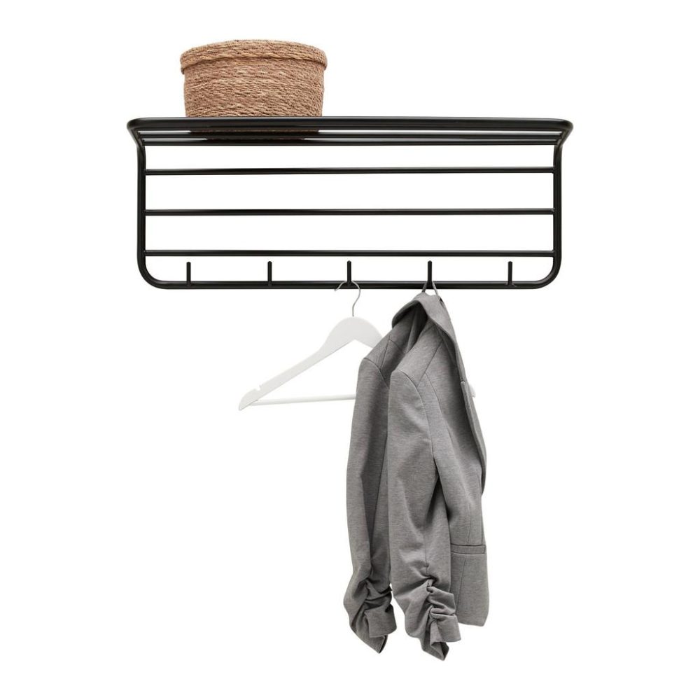 Wandgarderobe Pipe Schwarz