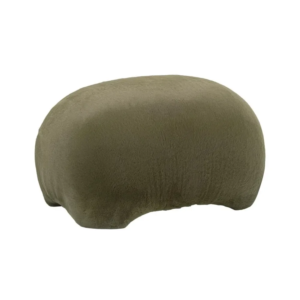 Hocker Marla -Trend- Grün Textil, Holzwerkstoff 