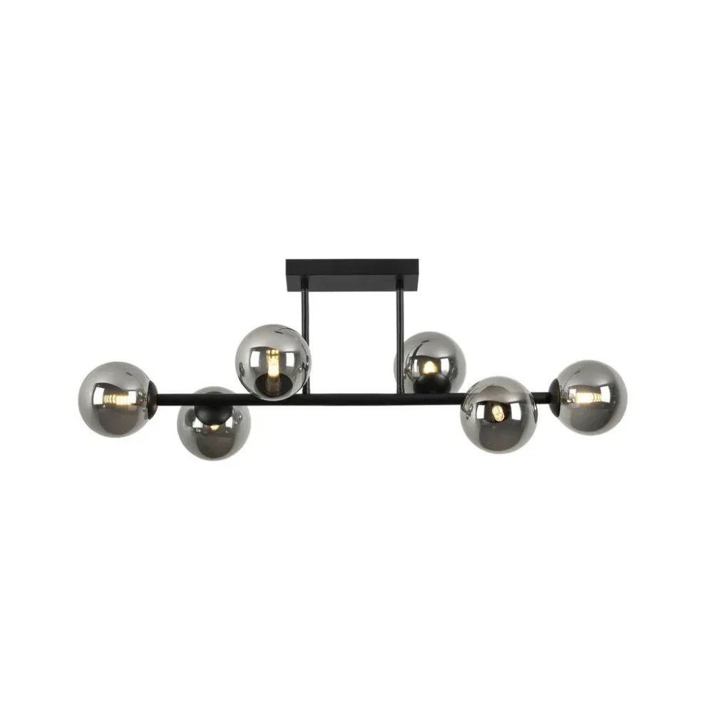Deckenleuchte Lisib In Schwarz/chrom Max. 10 Watt  