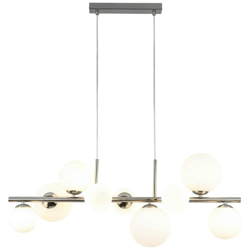 Hängeleuchte Bulbi Weiss/nickelfarben Max. 10 Watt 90/30/120 cm  
