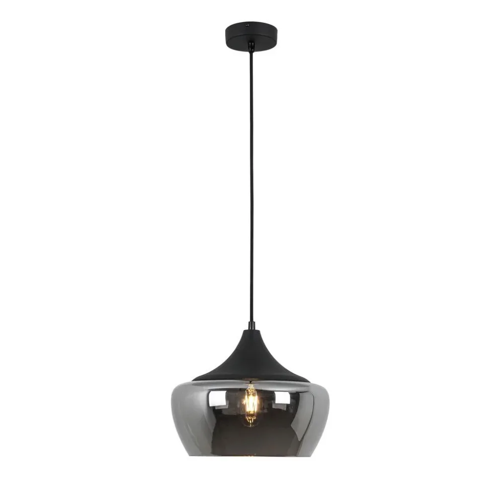 Hängeleuchte Nor Schwarz/chromfarben Max.25watt 30/120 cm  