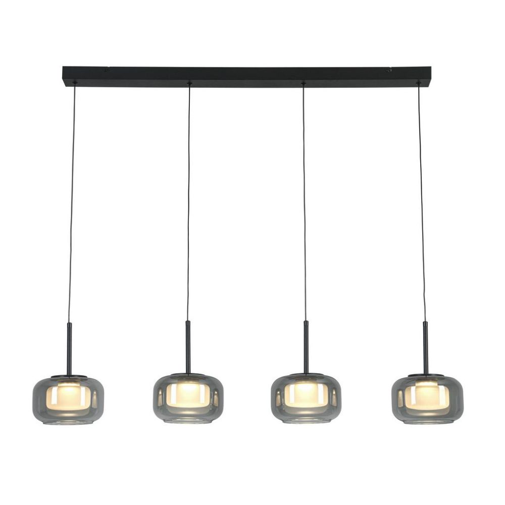 Led-hängeleuchte Kalti Schwarz/weiss Max. 32 Watt 110/18/120 cm  