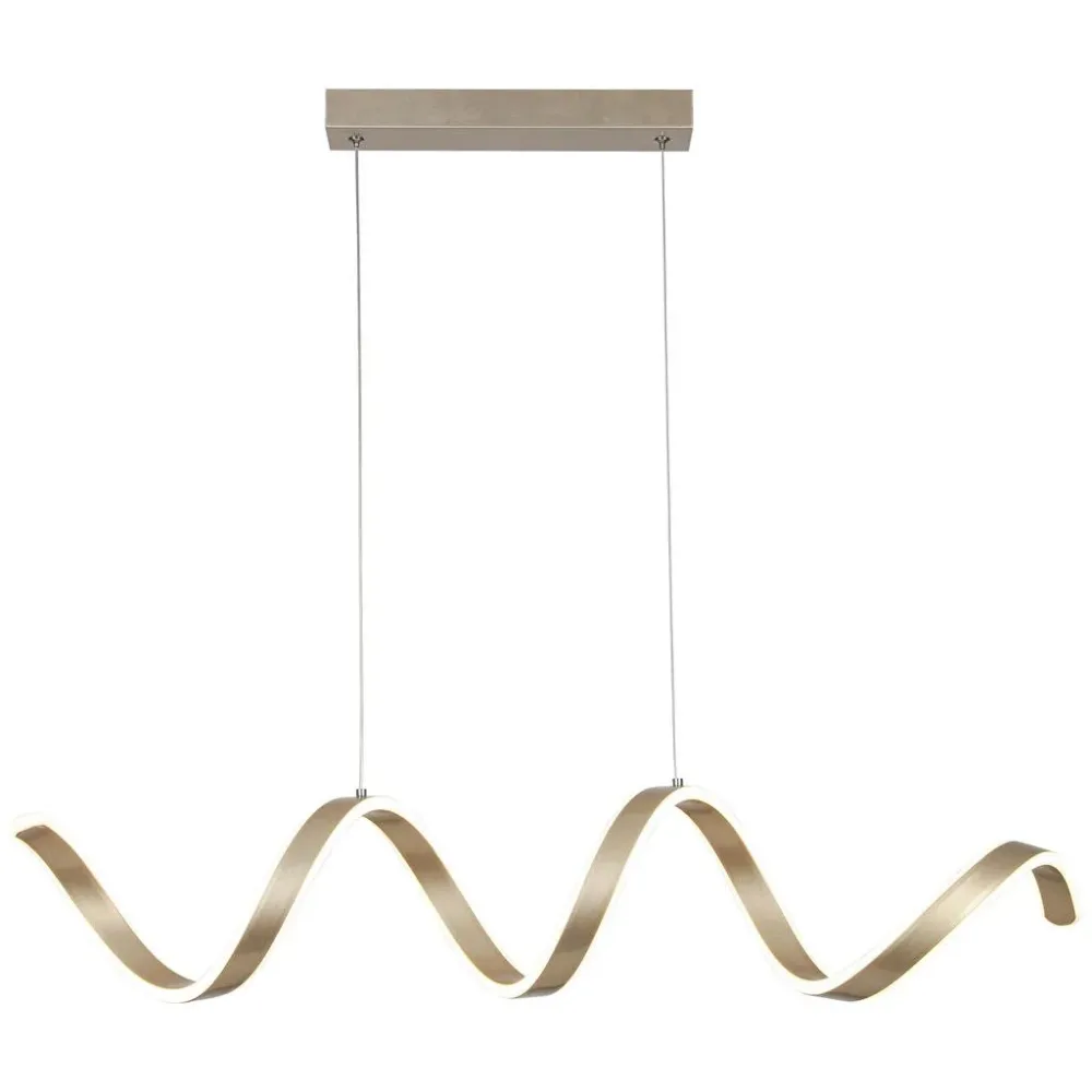 Led-hängeleuchte Chamo Champagner Max. 24 Watt 90/18/150 cm  