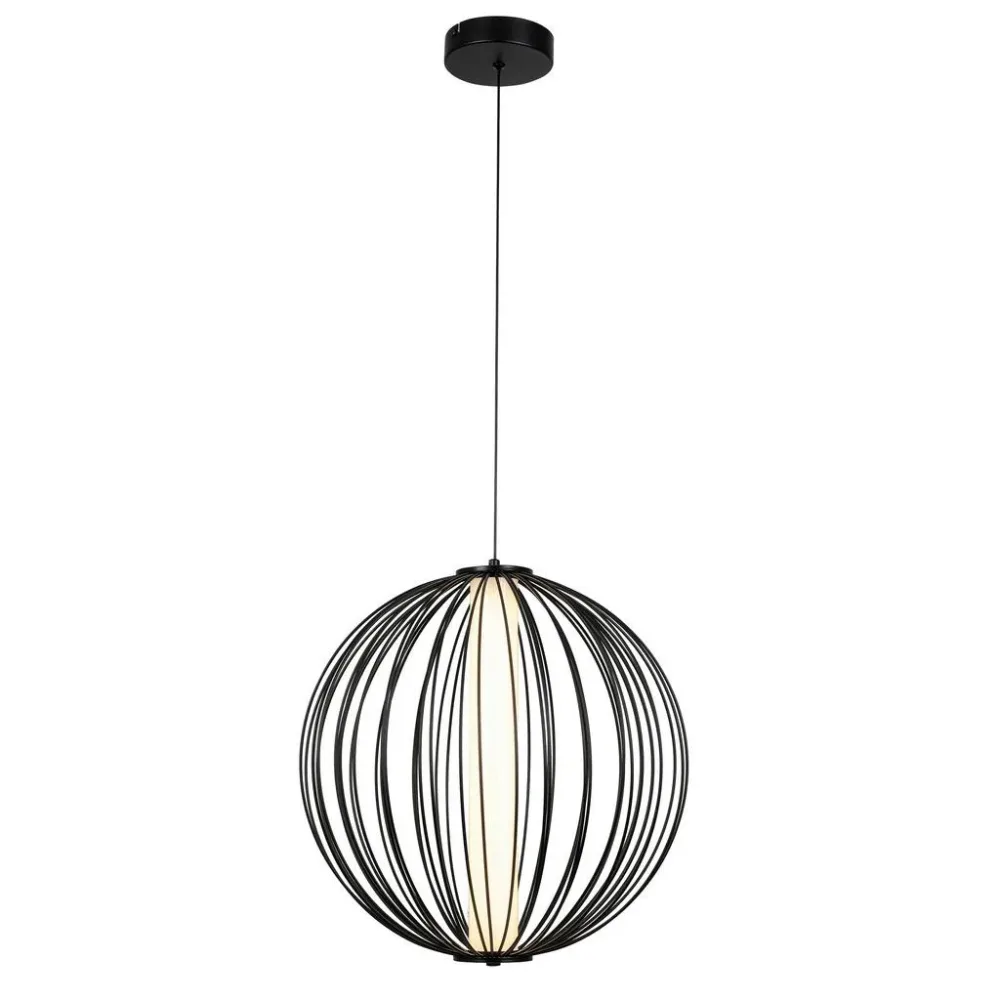 Led-hängeleuchte Kalti Schwarz Max. 24 Watt 40/145 cm  