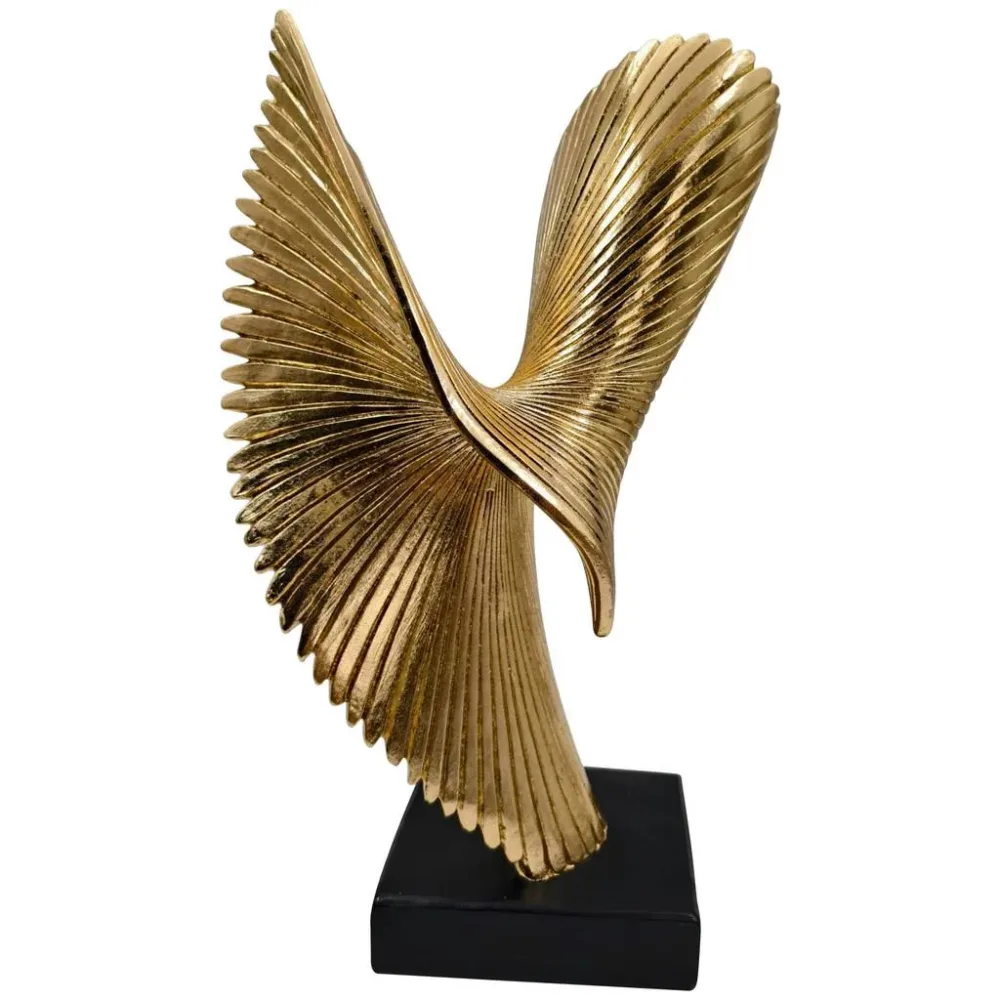 Skulptur Adele Schwarz/goldfarben 