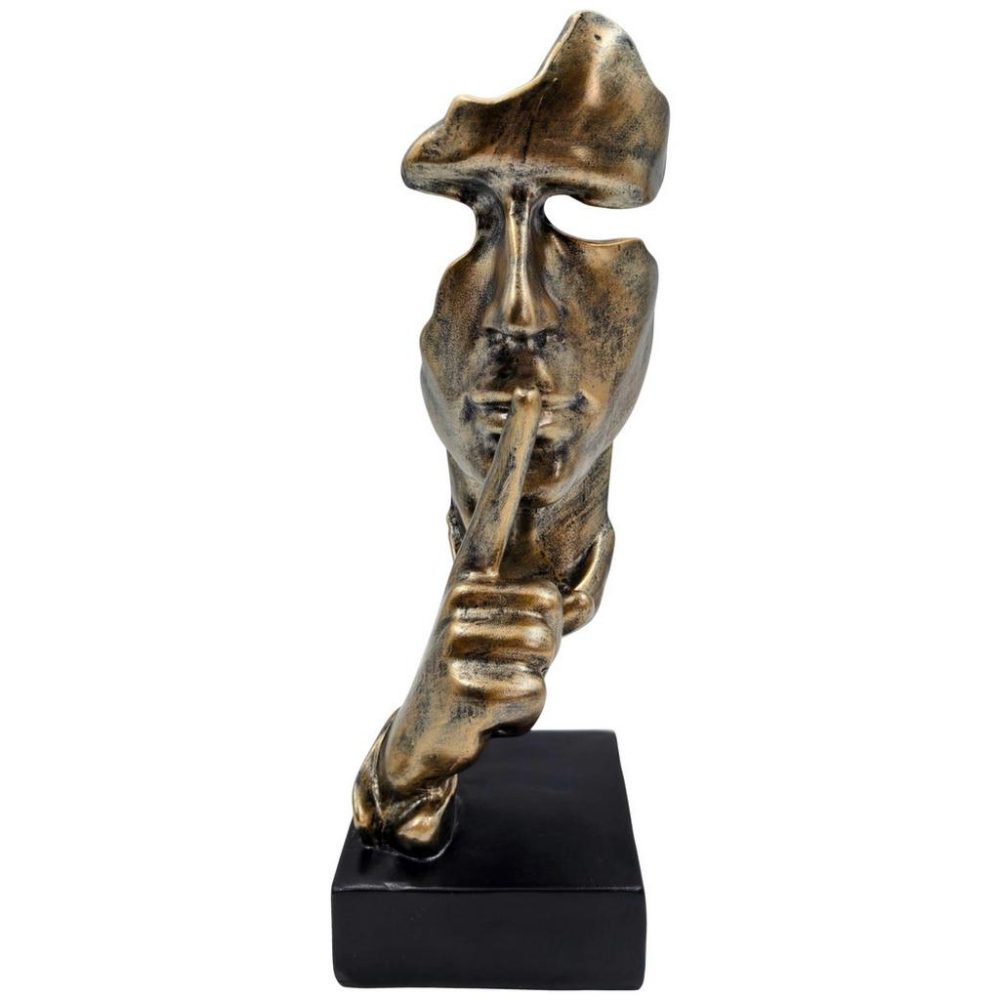 Skulptur Ian Schwarz/goldfarben 