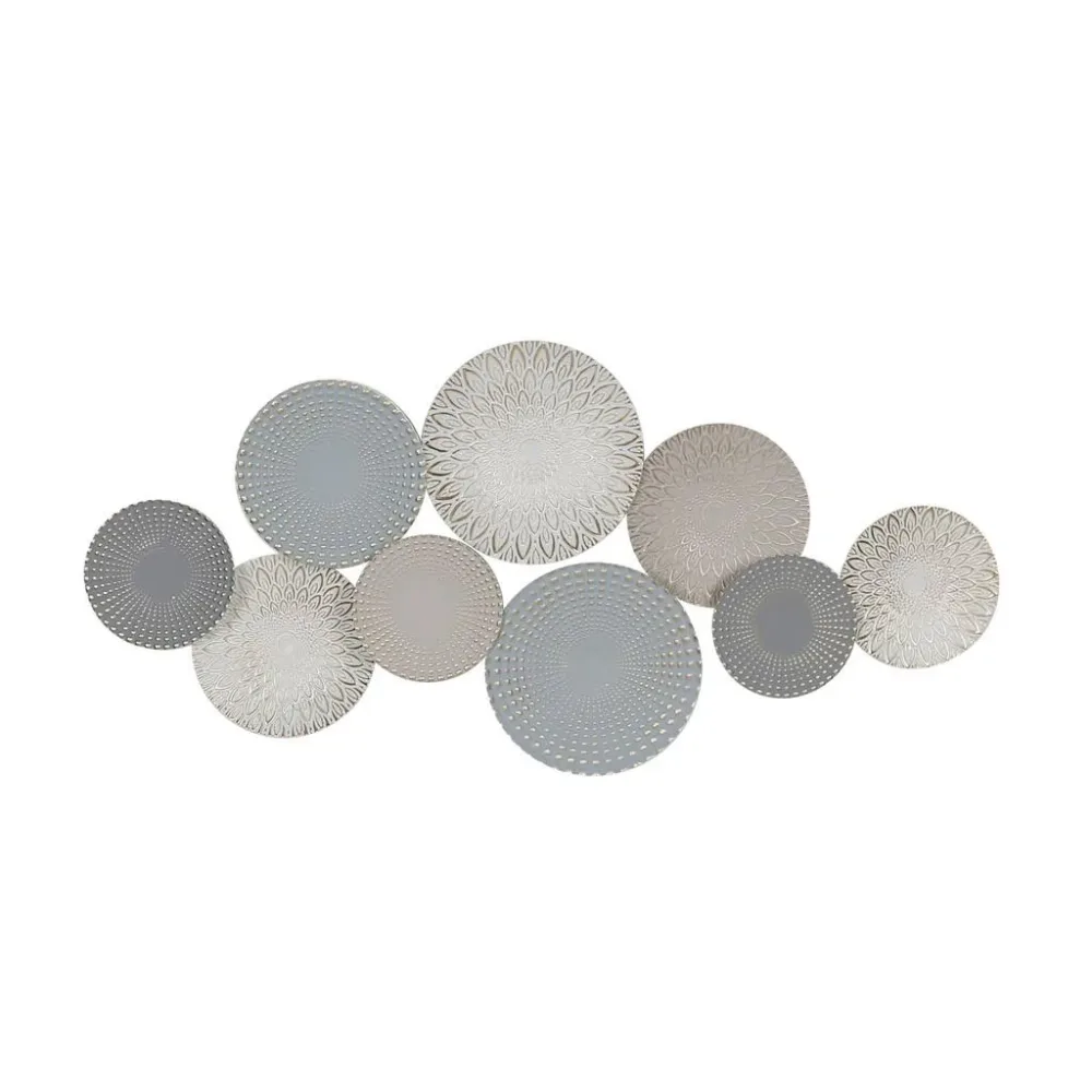 Wanddeko Abeba Blau/grau/weiss/goldfarben 118/3,5/56 cm 
