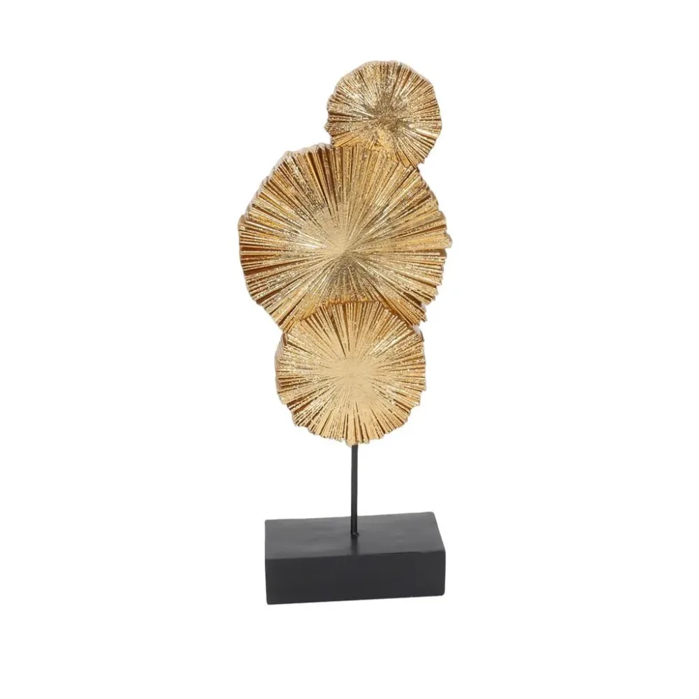 Skulptur Nika Schwarz/goldfarben 