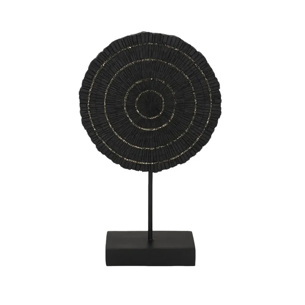 Skulptur Dark Sun Schwarz/goldfarben 