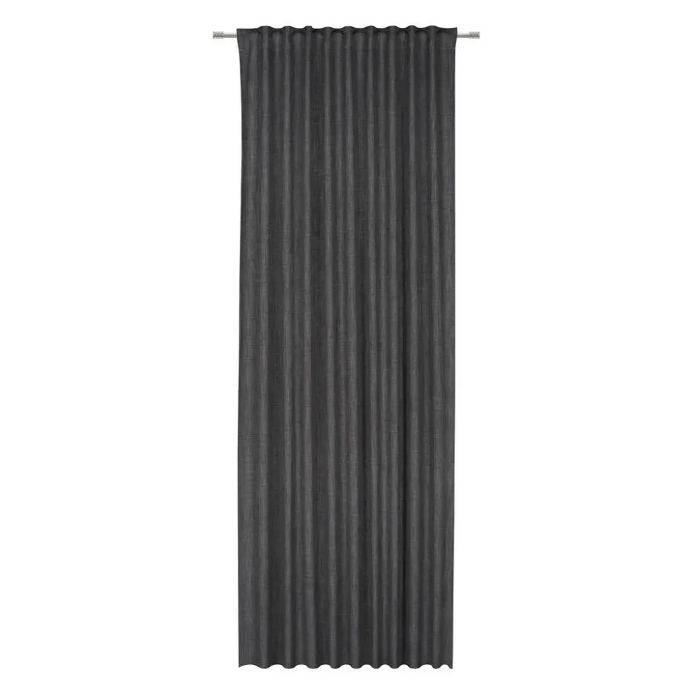 Fertigvorhang Leo Grau 135x255cm blickdicht 