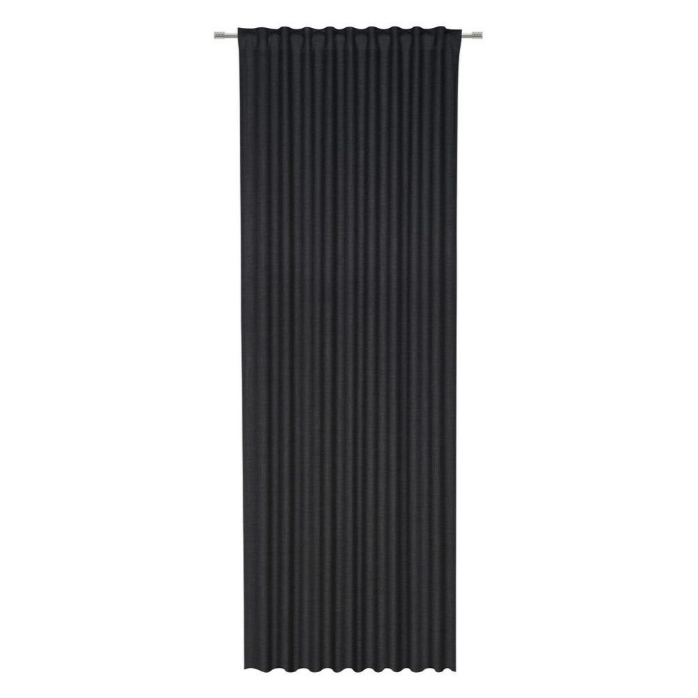 Fertigvorhang Leo Schwarz 135x255cm blickdicht 
