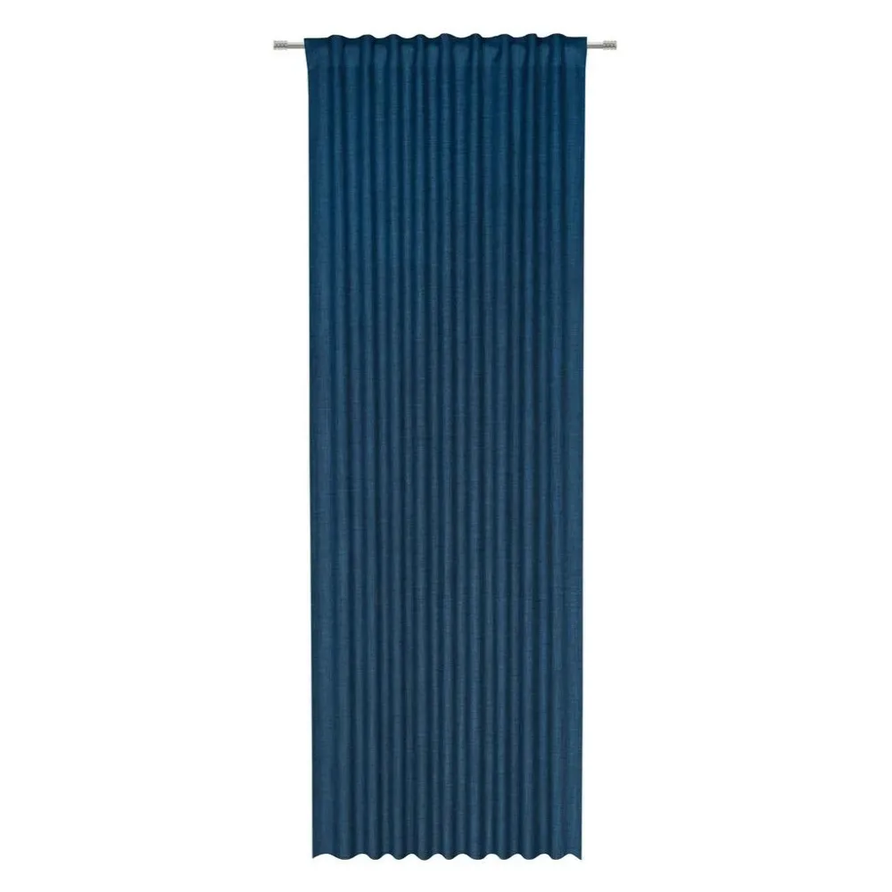 Fertigvorhang Leo Dunkelblau 135x255cm blickdicht 