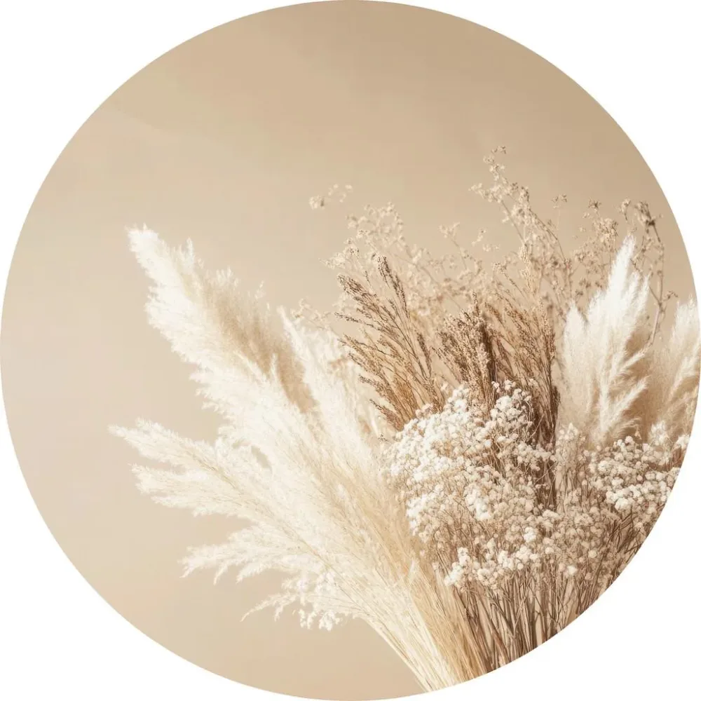 Metallbild Grass And Floral Bouquet 