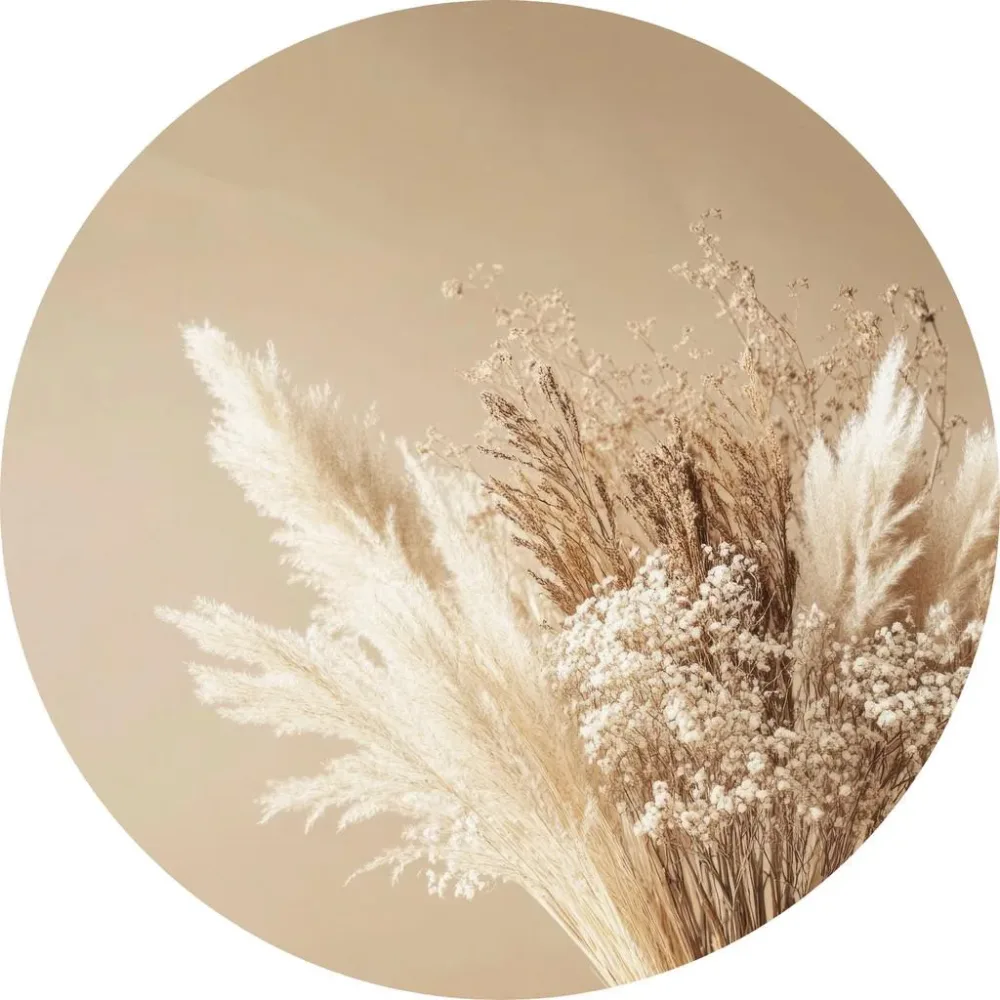 Metallbild Grass And Floral Bouquet 