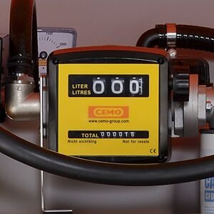 Zählwerk für CUBE-Dieseltank, Tankanzeige 3-stellig, schwarz / gelb CEMO