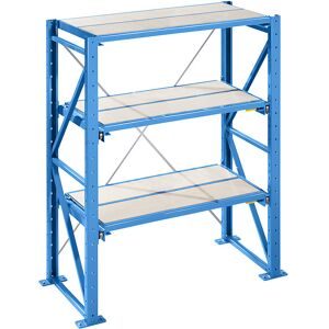 Schwerlast-Auszugregal, Einschubbreite 1290 mm, Tiefe 860 mm, Grundregal, lichtblau LISTA