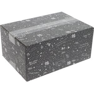 Versandkarton Motiv Christmas Allover, VE 20 Stk, Innenmaße 350 x 315 x 170 mm, anthrazit ratioform