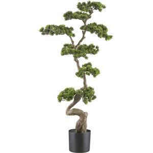 kaiserkraft Künstliche Pflanze Bonsai Kiefer, Kunststofftopf, Höhe 1250 mm