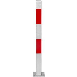 Sperrpfosten Morion, zum Aufdübeln, 70 x 70 mm, feuerverzinkt / rot reflektierend Moravia