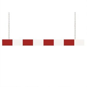 Höhenbegrenzer aus Aluminium, rot-weiß reflektierend, Länge 2500 mm Moravia