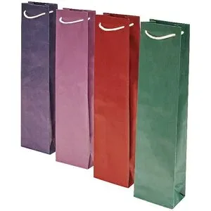 Flaschentasche mit Kordel, 1 Flasche, Innen-BxH 95 x 380 mm, VE 25 Stk, blau, ab 20 VE ratioform