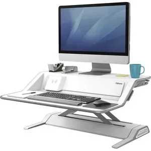 Lotus? DX Sitz-Steh-Workstation, HxBxT 140 x 832 x 616 mm, weiß Fellowes