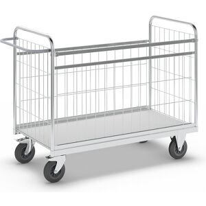 Verzinkter Paketwagen, HxBxT 1025 x 1390 x 650 mm, mit Feststeller Kongamek