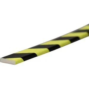 Flächenschutz Typ F, 5-m-Rolle, gelb/schwarz, tagesfluoreszierend