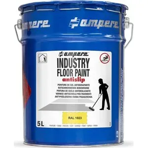 Bodenmarkierungsfarbe Industry Floor Paint antislip®, Inhalt 5 l, gelb Ampere