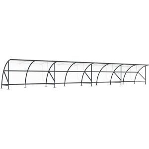 Fahrradüberdachung, aus Polycarbonat, BxT 16450 x 2100 mm, anthrazitgrau RAL 7016 WSM