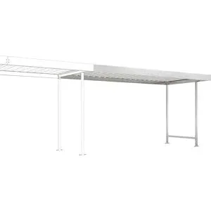 Überdachungssystem Modell Leipzig, einseitig, Anbaueinheit, T 2200 mm, B 4300 mm, verzinkt
